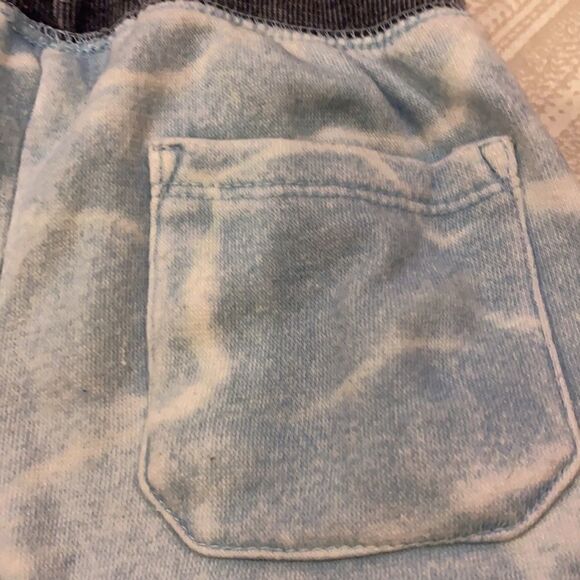 Vintage Havana Lt Blue Tie-Dye Boys Sweat Shorts - Picture 6 of 7